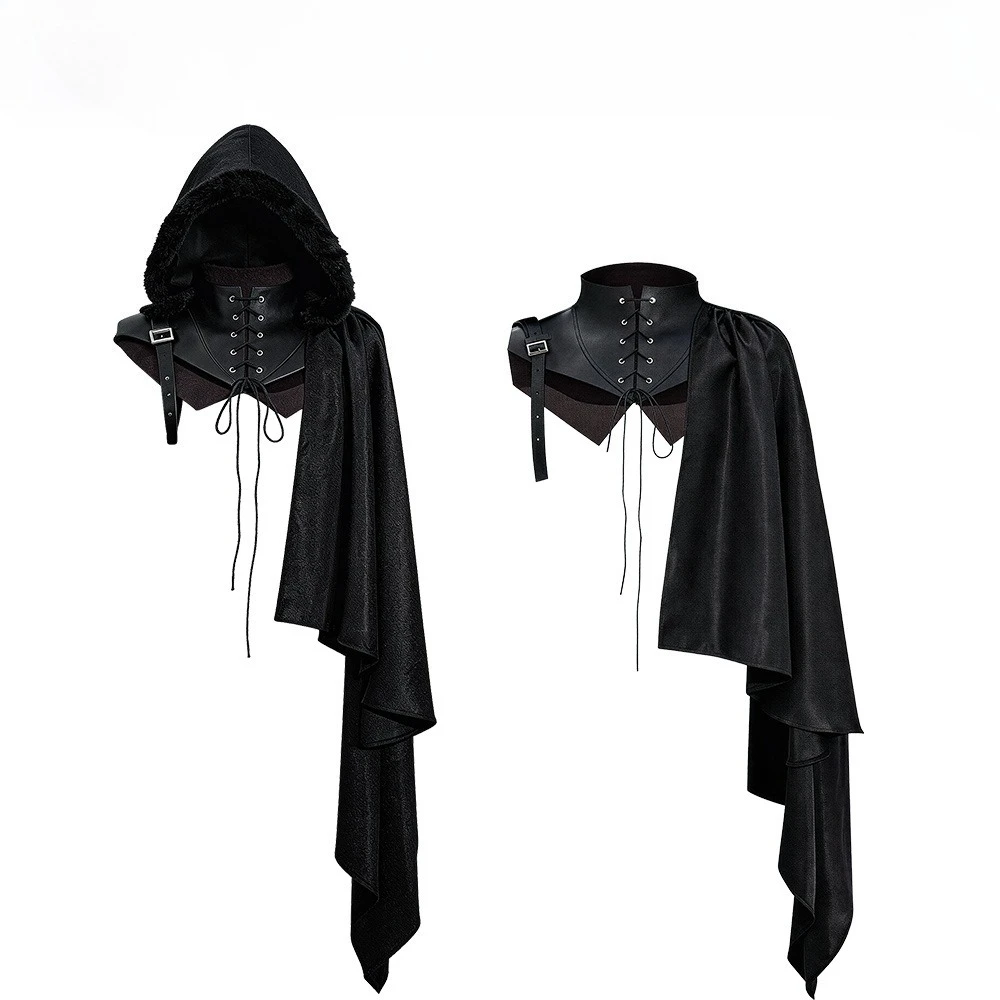 

2026 New Arrival Grim Reaper Medieval Hooded Cape Cloak Wizard Robe Adult Masquerade Halloween Carnival Role Play Costume