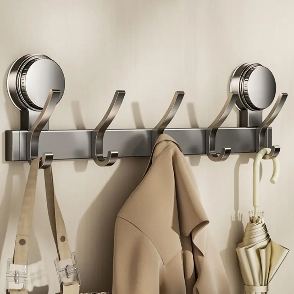 

No Drilling Suction Cup Door Hook Reusable Strong Load-bearing Bathroom Wall Hook Detachable Towel Storage Hook Restroom