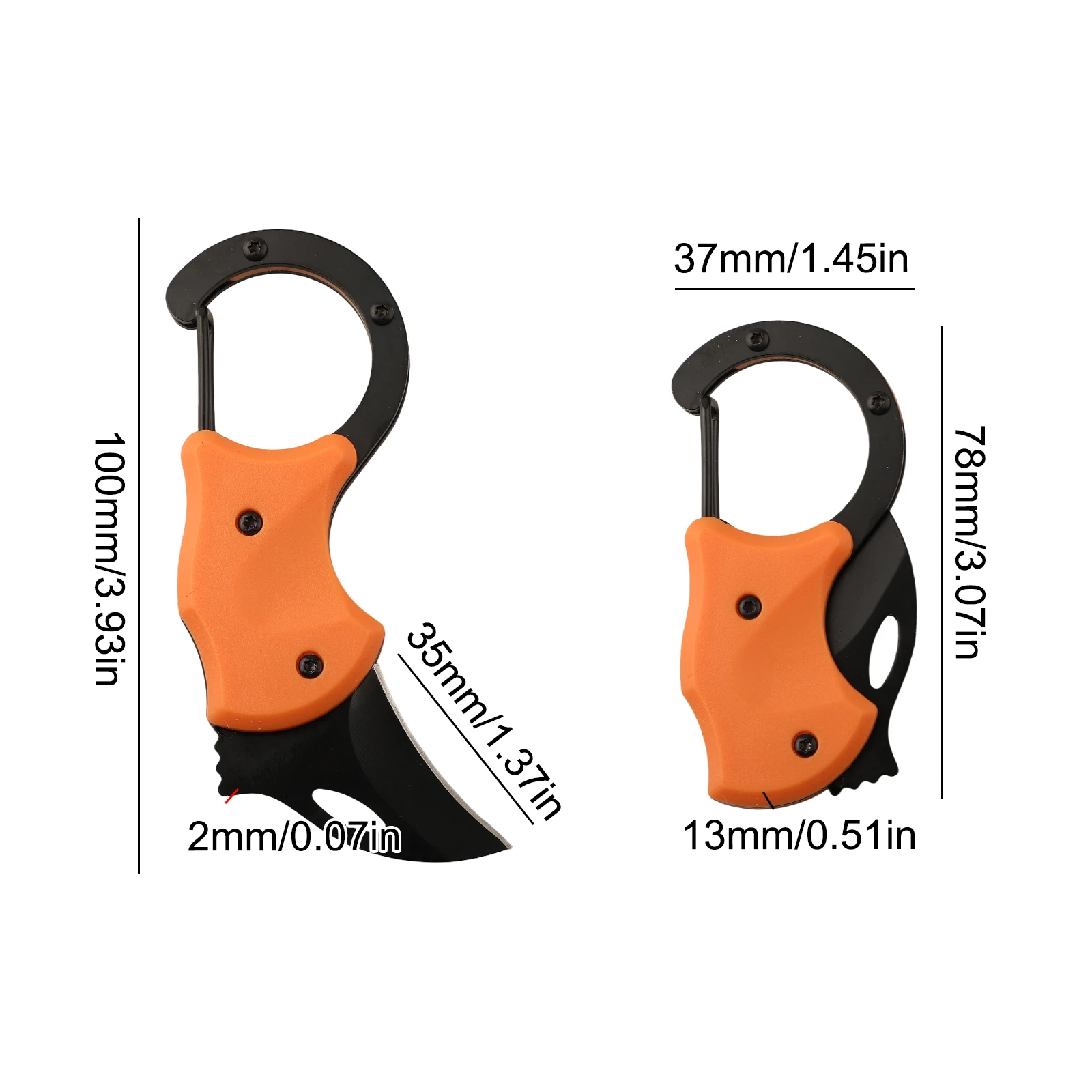 1PCS Mini Cutter Folding With Keychain Small Pocket Cutter Carabiner Cutter Box Cutter For Outdoor Hiking Climbing Camping