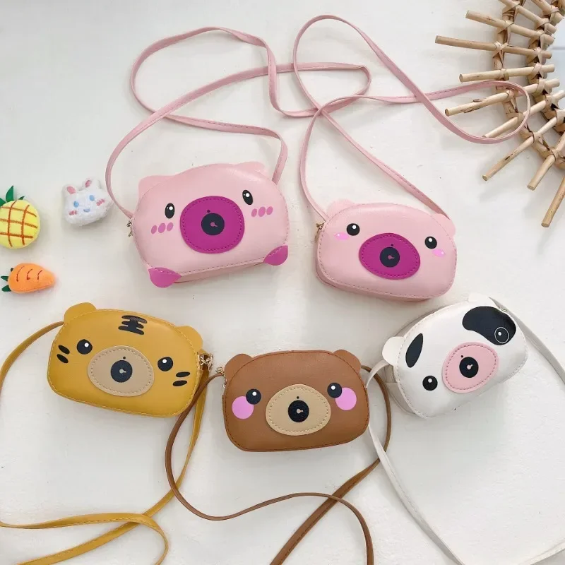 Outdoor Portable Coin Tissue Pack  Bag Girl Kawaii Shoulder bags Small Cute Cartoon Animal Messenger Bag for Toddler