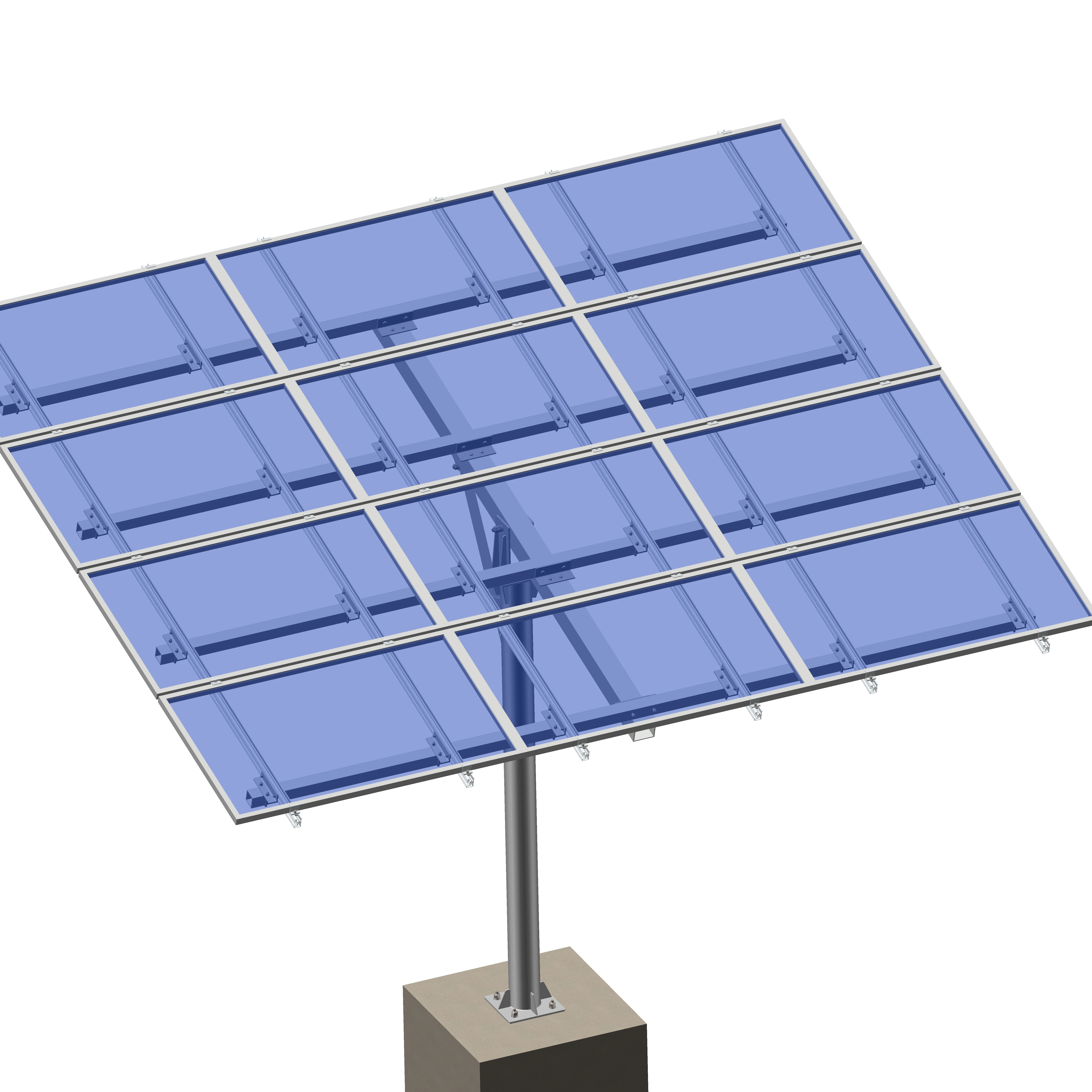 

Алюминиевый регулируемый комплект наземных кронштейнов для крепления солнечных панелей