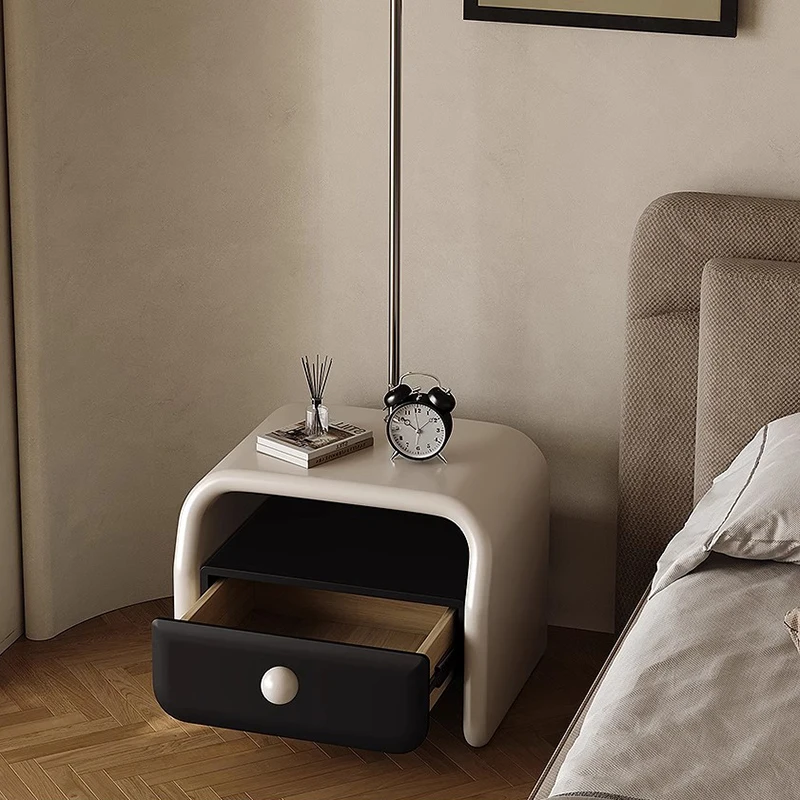 Penyimpanan Nordik Meja Samping Tempat Tidur Laci Kopi Sandaran Kepala Kayu Meja Sederhana Furnitur Salon Mesa De Cabeceira Rendah Nyaman