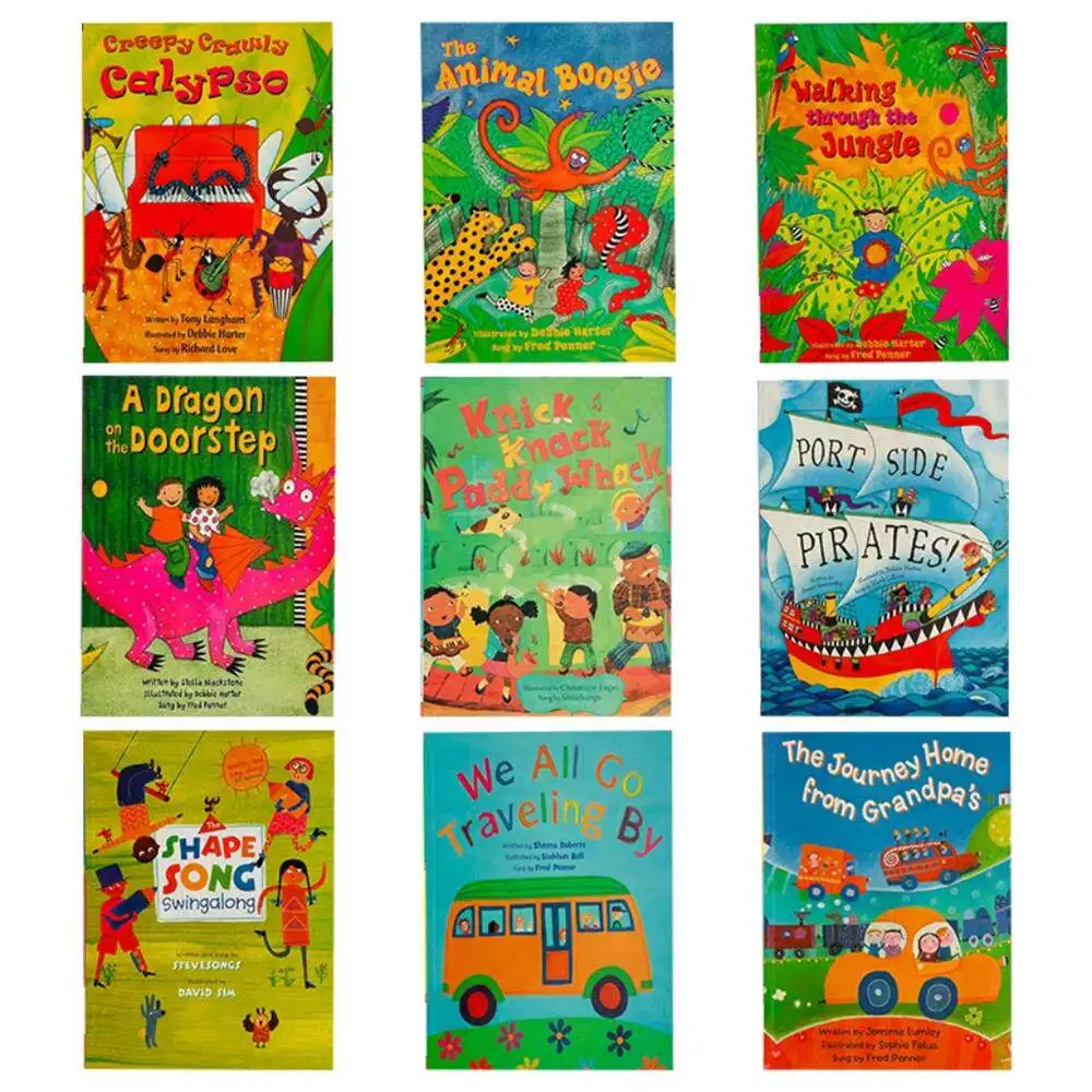 

Набор из 9 книг Barefoot Books: Мы все отправляемся в путешествие. Детские английские книги с картинками для раннего развития и обучения.