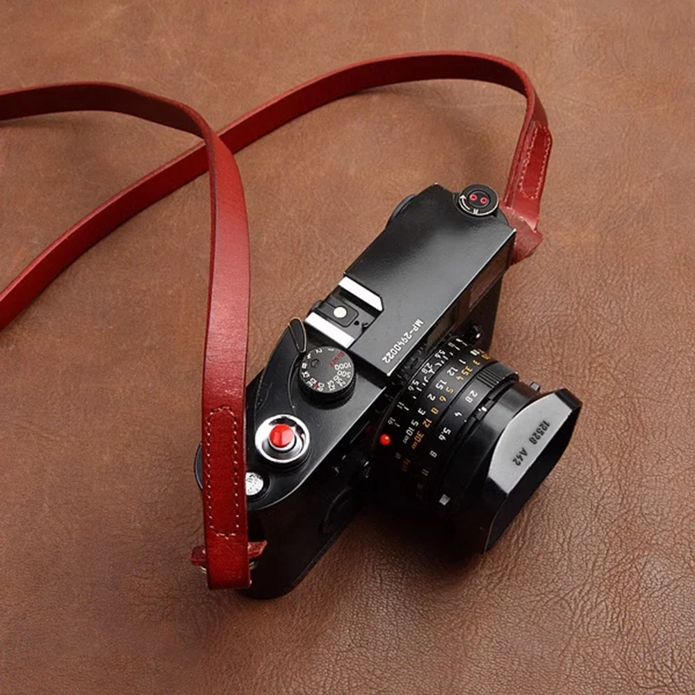 Ring Type Mirrorless Camera Shoulder Neck Strap Cowhide Camera Strap Suitable for Fuji Sony Leica Camera Strap Accessories