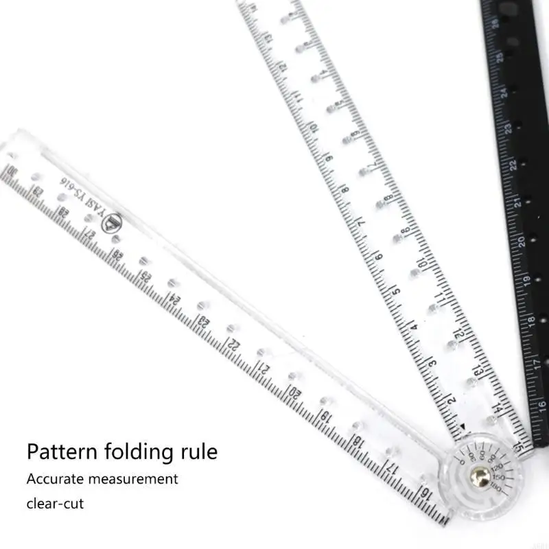 

652F Pack of 3pcs Rulers 30cm Foldable Flexible Ruler Measuring Ruler Drawing Rulers