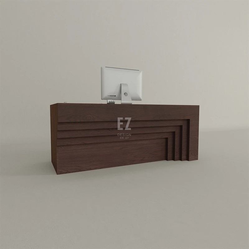 

Simple Solid Wood Checkout Counters Company's Front Desk Reception Checkout Counters Modern Welcome Guests Furniture Casse JT40C