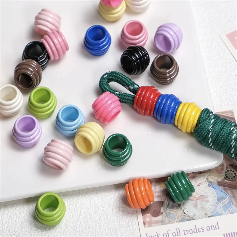 

2025 Autumn style 100pcs/lot 14*10mm color print geometry Spiral pattern effect rounds beads diy jewelry garment accessory