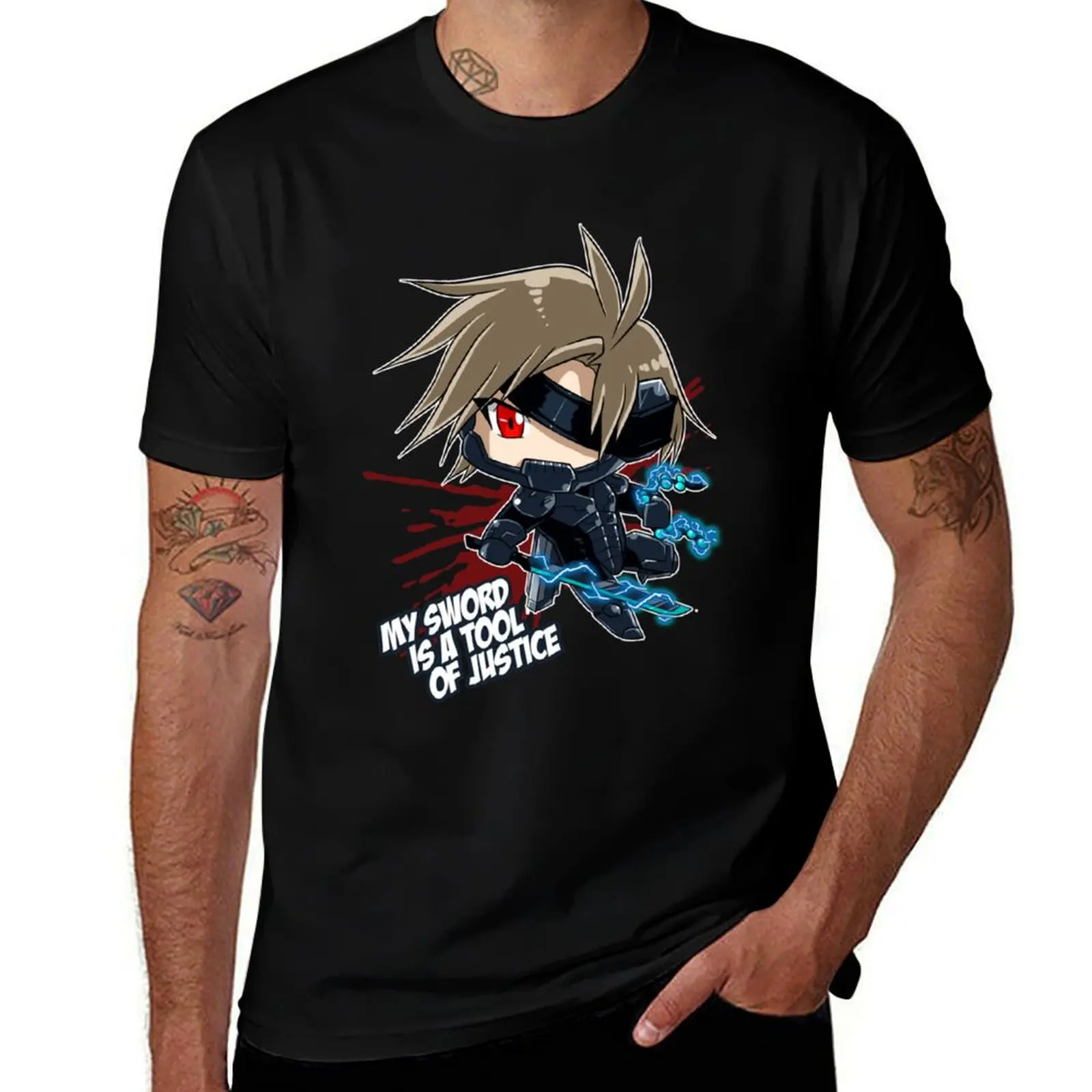

Metal Gear Rising - Raiden T-Shirt High Elasticity Sports T-Shirt