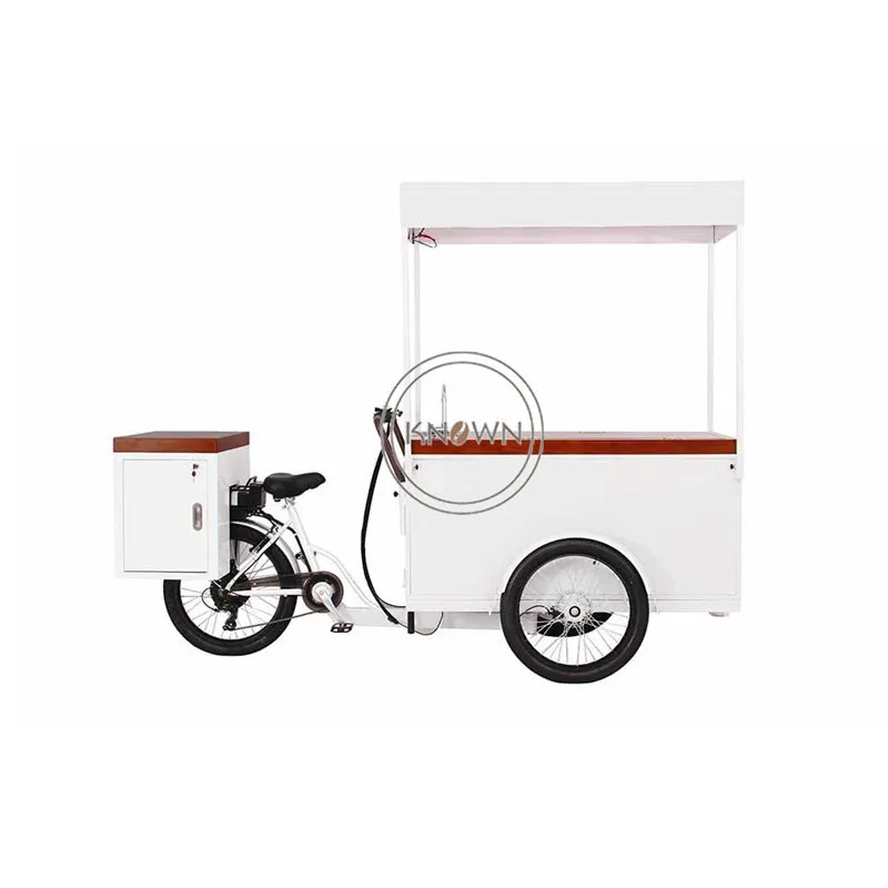 

Street Mobile Coffee Hot Dog Freezer Food Cart Adult Tricycle Three Wheels Outdoor Cargo Bike Family