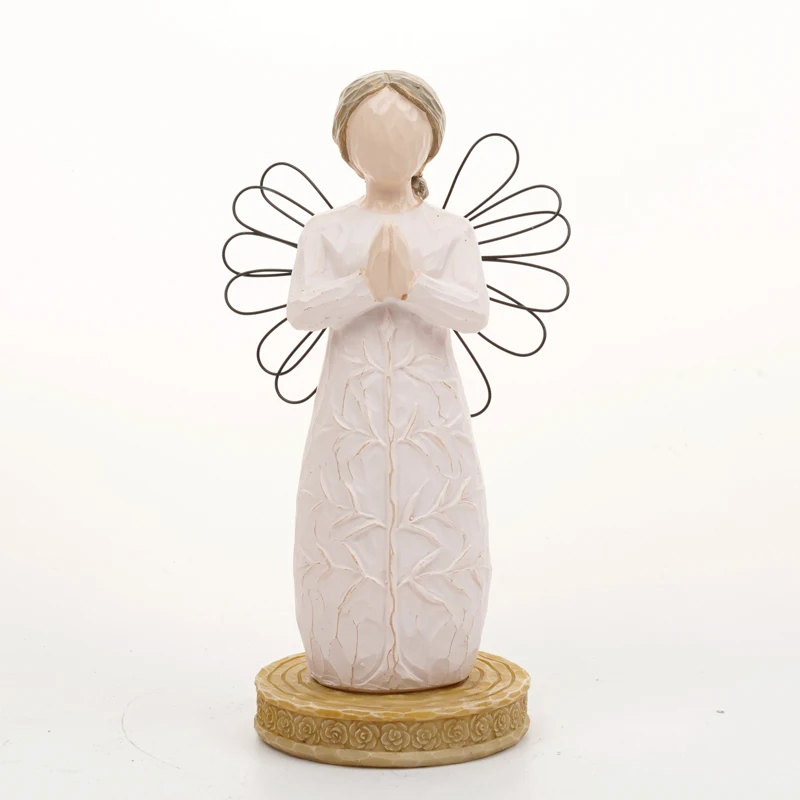 Angel worship female Home sculpture art Living Room Bedroom table decoration Resin crafts Room decoration supplies