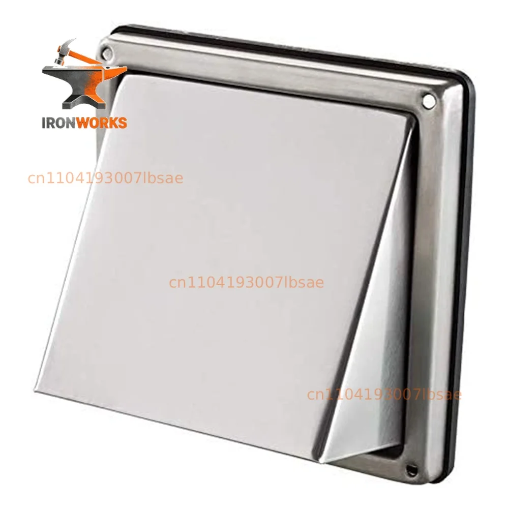 Hot sale 5-Inch External Extractor Wall Vent Cushioned Non Return Flap, Stainless Steel Outside Dryer Vent Covers for House