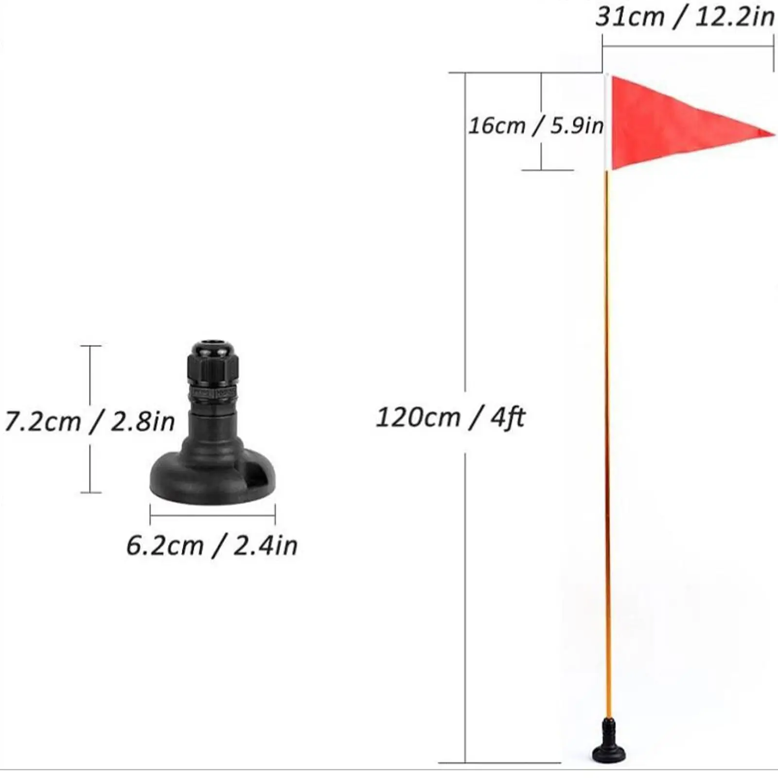 Signal de sécurité pour kayak, support de piste universel pour bateau, canoë, yacht