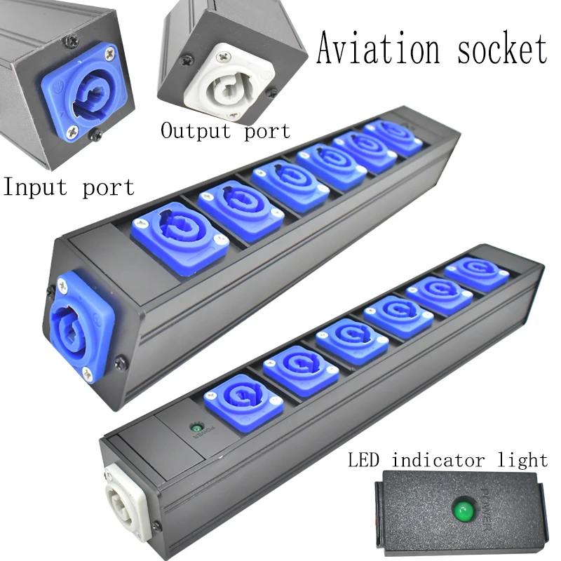 Chassis Light Connector LED Power Con AC Coupler Adapter Extender powercon NAC3MPA NAC3MPB Power Strip SOCKET1-13AC 20A/250V