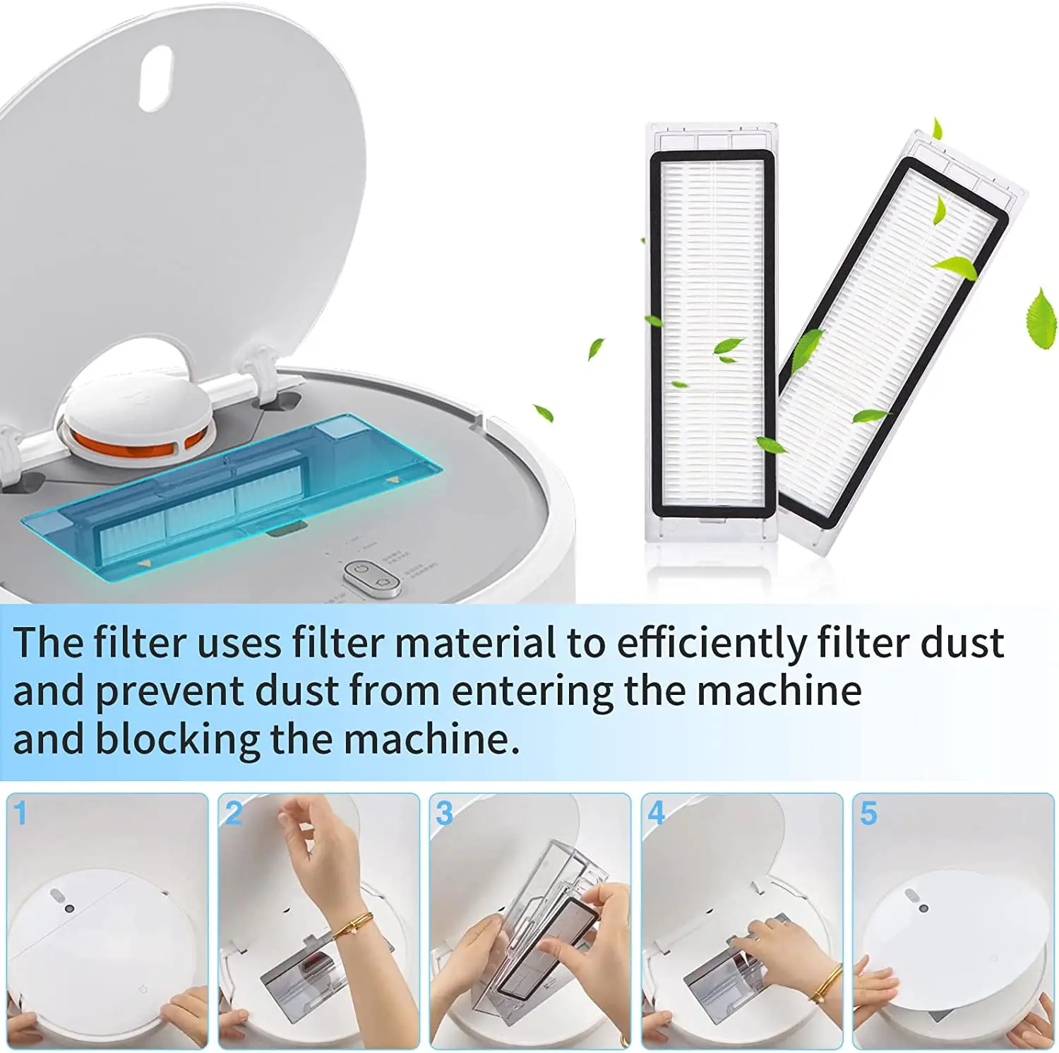 Para xiaomi mi robô aspirador de pó 1s sdjqr01rr sdjqr02rr sdjqr03rr roborock e2 e3 e4 s4 s4 s4 max s5 s6 filtro de escova lateral principal