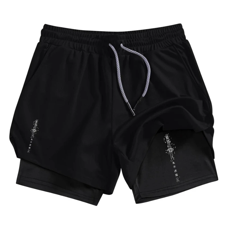 

Phone Pocket 2-in-1 Performance Shorts for Men Athletic Quick Dry Shorts with Compression Phone Pocket Gym Workout Running Short