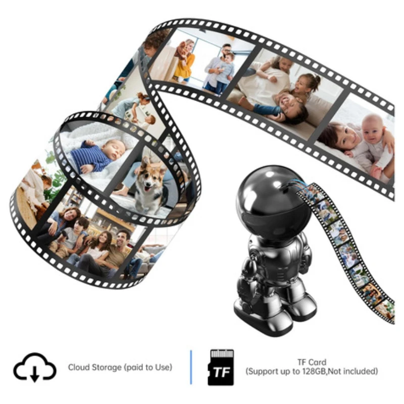 روبوت الكاميرا الداخلية |   كاميرا الحيوانات الأليفة، صوت ثنائي الاتجاه، رؤية ليلية ملونة، كاميرا للحيوانات الأليفة/الطفل مع تطبيق جوال، كاميرا تجسس، تتبع الحركة