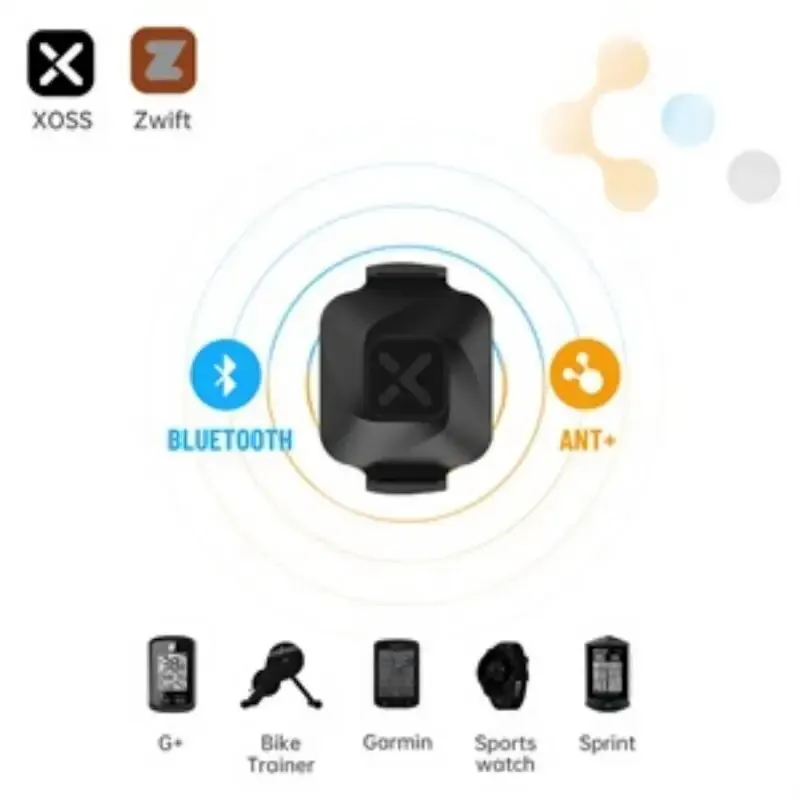 XOSS Vortex Speed Cadence Sensor for Bicycle Computer IPX7 Waterproof 300Hrs Battery Life Bluetooth ANT+ Bike Accessories MTB