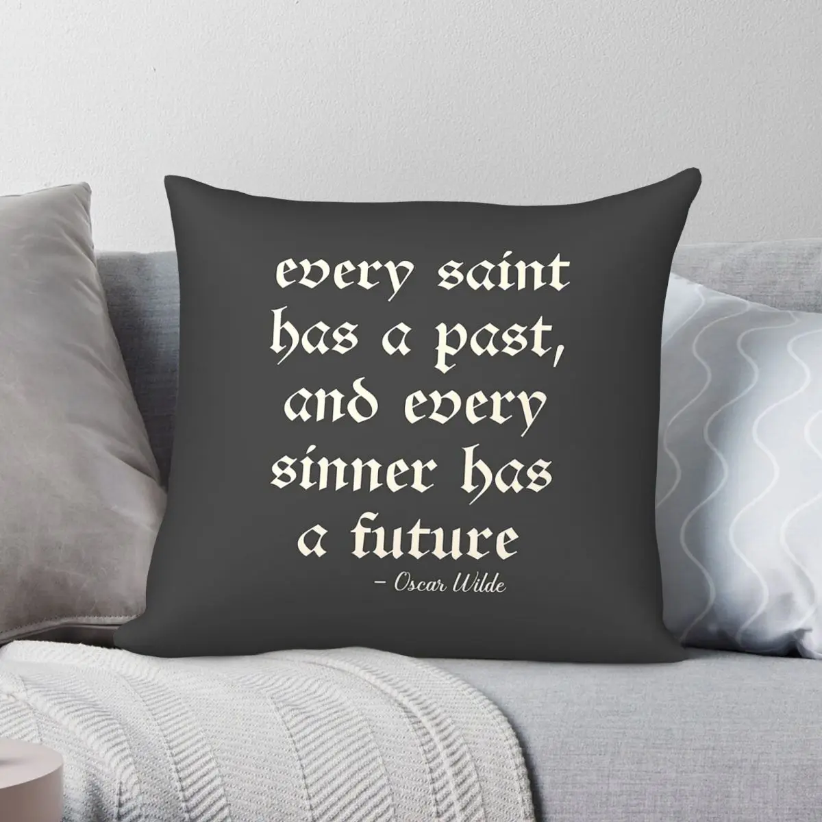 Oscar Wilde Every Saint And Sinner Square Pillowcase Polyester Linen Velvet Creative Zip Throw Pillow Case Home Cushion Cover