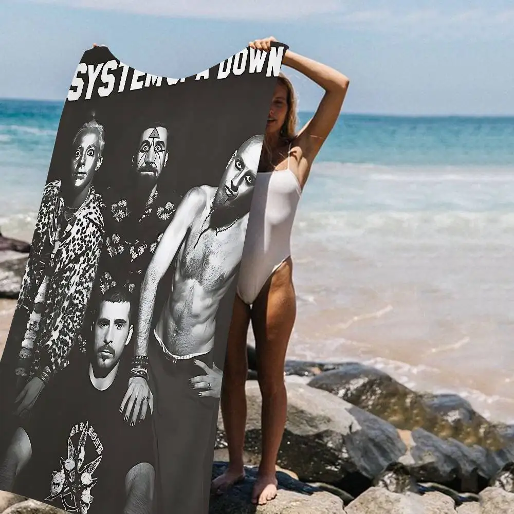Band S-Systems of A Down Microfiber Beach Towel Absorbent Quick dry Soft Yoga Swimming Resort Mountain Climbing Towel