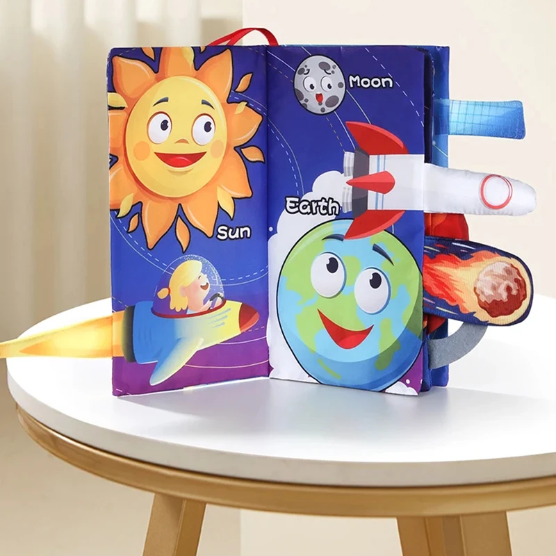 Early Education หนังสือผ้าสําหรับทารกและเด็กวัยหัดเดิน 0-3 ปีหางของทารก Biteable หน้า Soft Book สําหรับทารกการเรียนรู้และความสนุกสนาน