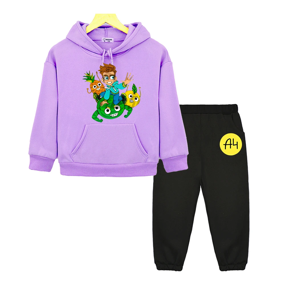 Merch-Ensemble de sweat à capuche pour enfants, sweat-shirt, pull, veste, vêtements de boutique, anime, unisexe, A4, automne