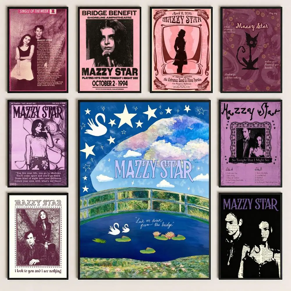 band Mazzy Star Poster Poster HD Printing Cozy and Warm Style for Home Decor for Bedrooms Cafes Gift Giving