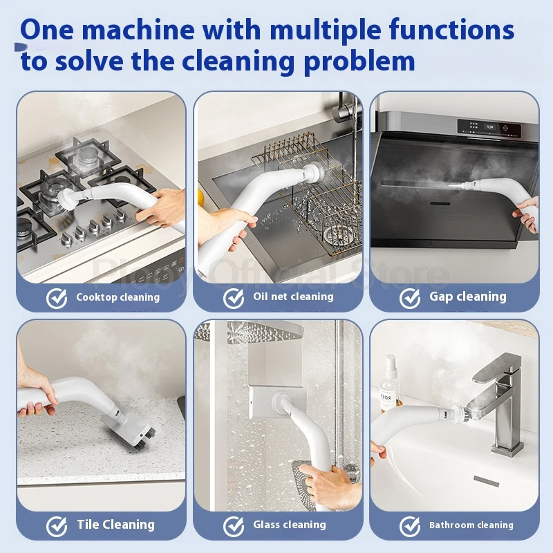 1200W High Temp Steam Cleaner Sterilization For Kitchen Range Hood Air Conditioner Home Appliance Deep Cleaning Disinfection