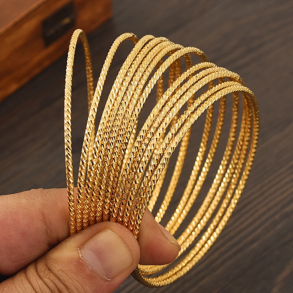 Fashion Dubai Gold Jewelry Gold Color Bangles For Ethiopian Bracelets Ethiopian Jewelry Gift