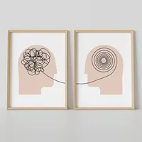 Canvas Painting Talking Helps Therapist Office Art  Printable Wall Nordic Posters and Print Wall Picture for Doctor Office Decor