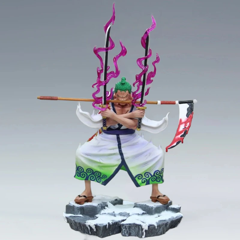 31cm Anime Roronoa Zoro One Piece Figure GK Purgatory Ghost Slash Zoro Action Figures Pvc Model Statue Collection Peripheral Toy