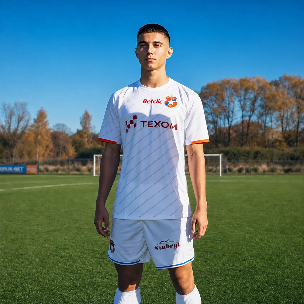 Wisła Kraków 2026 Team Short Sleeved Shirt Quick Drying Breathable Sports Set for Adult And Children Fans of Polish League