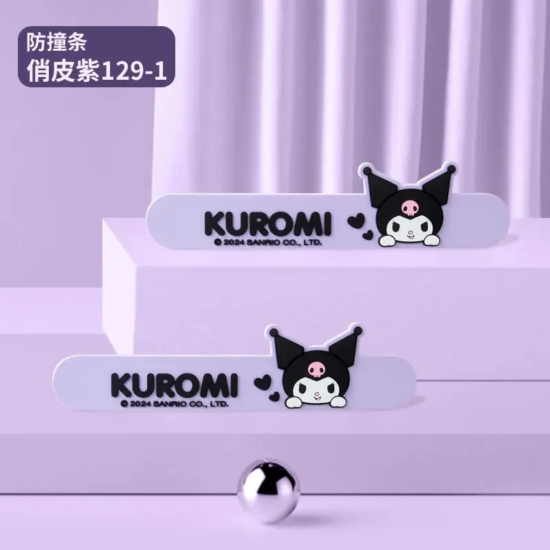 Kuromi Car Threshold Anti-stepping Strip Protective Sticker Scratch-proof Strip Cute Anime Sanrio Decorative Products Universal