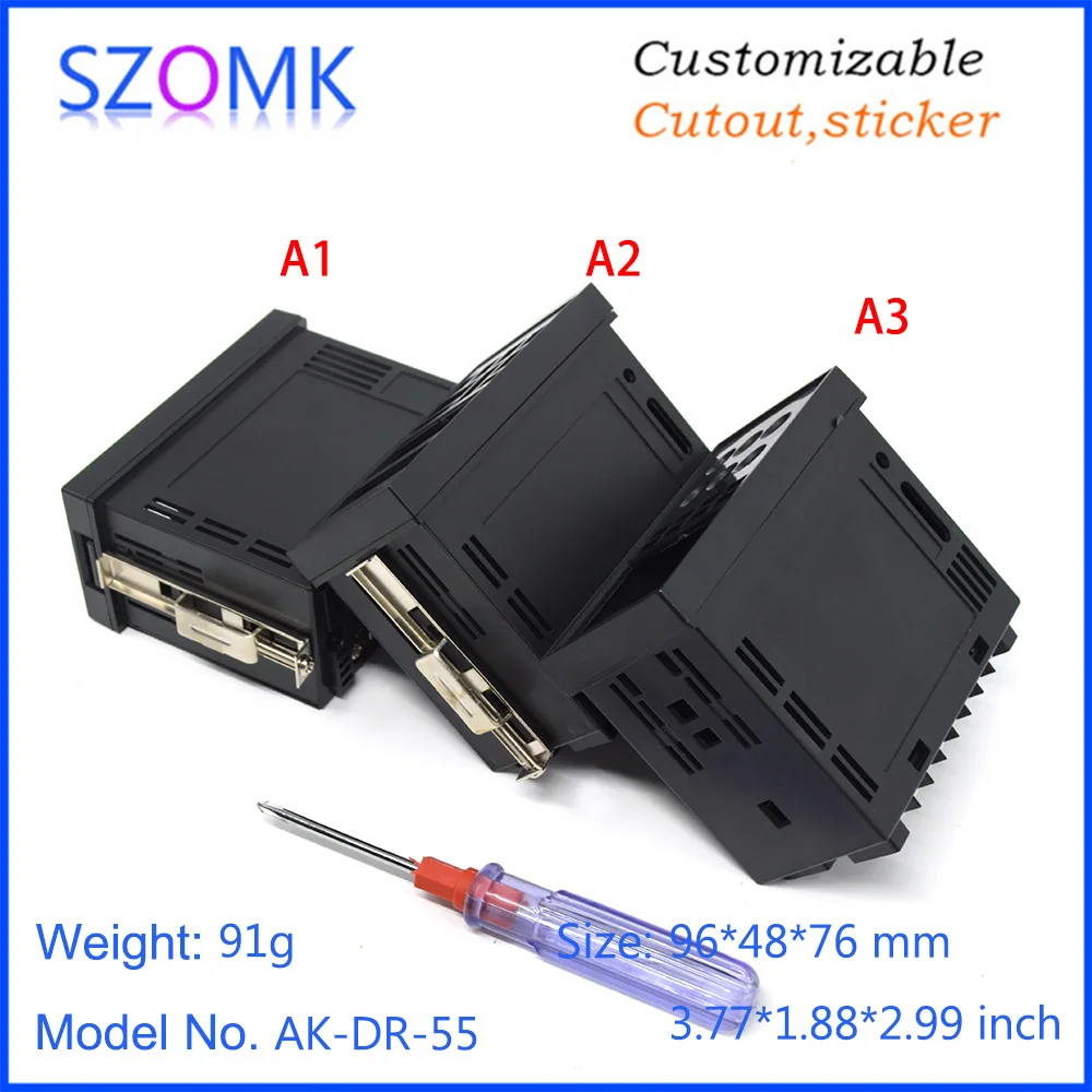 Custom Abs Plastic Box Ip54 Din Rail Enclosure for relay device /customizable 12 volt relay enclosures to fit 85mm x 35mm relay