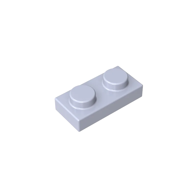 Gobricks 100 stks 3023 Gemengde Kleur Plaat 1x2 Onderdelen Grijs MOC DIY Bouwstenen Zwarte Kleur Kid creatieve Gift