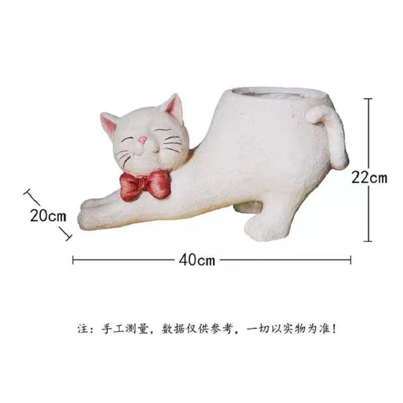 

YY Outdoor Courtyard Arrangement Animal Cute Creative Personality Flowerpot Sleeping Cat Flowerpot