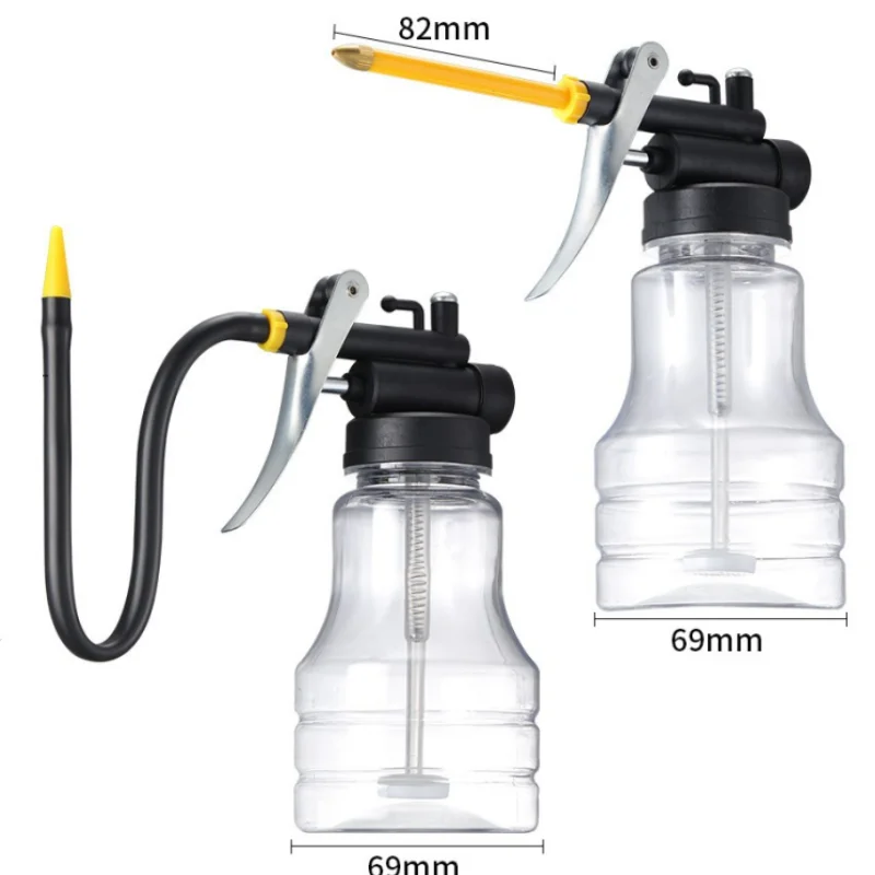 250 ML Oil Can High  Pressure Hand Pump Oiler Lubrication Metal Gun for Lubricants Oiler with Oil Spray Hose Car Oil Pot Bottle