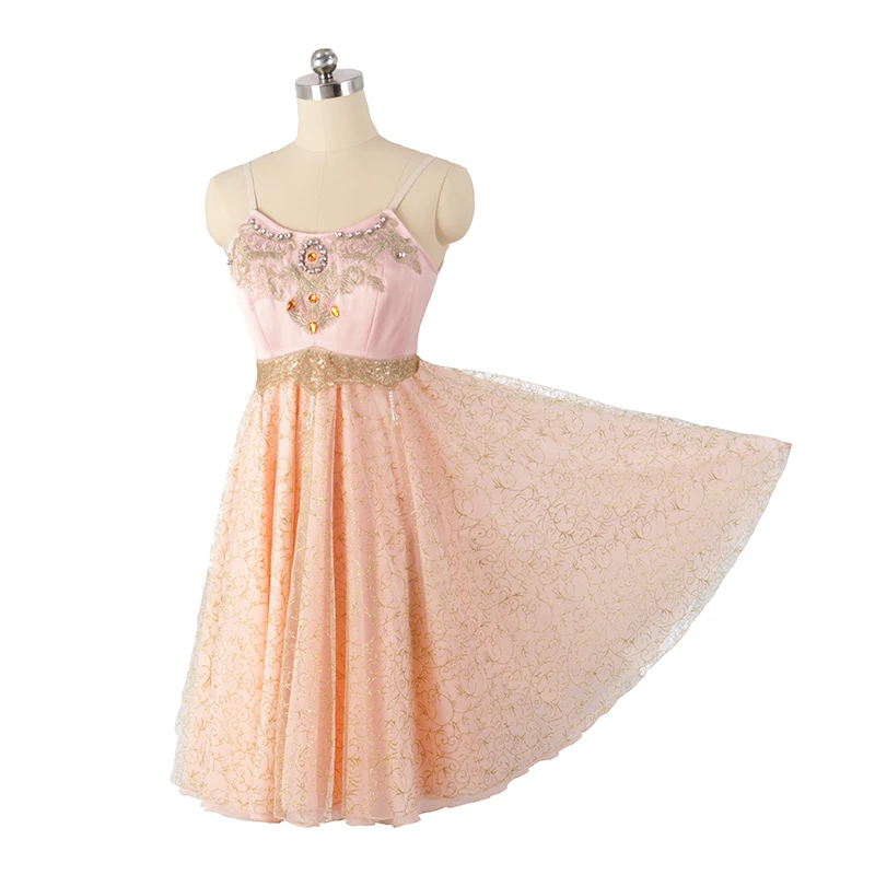 

Professional High Quality Eye-pleasing Custom Size Kids Girls Adult Woman Performance Wear Orange Exquisite Ballet Romantic Tutu