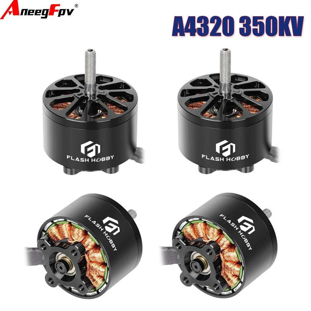 

4PCS Flashhobby A4320 4320 350KV 6-12S High Speed Brushless Motor Long Range X-Class RC FPV Drone Model