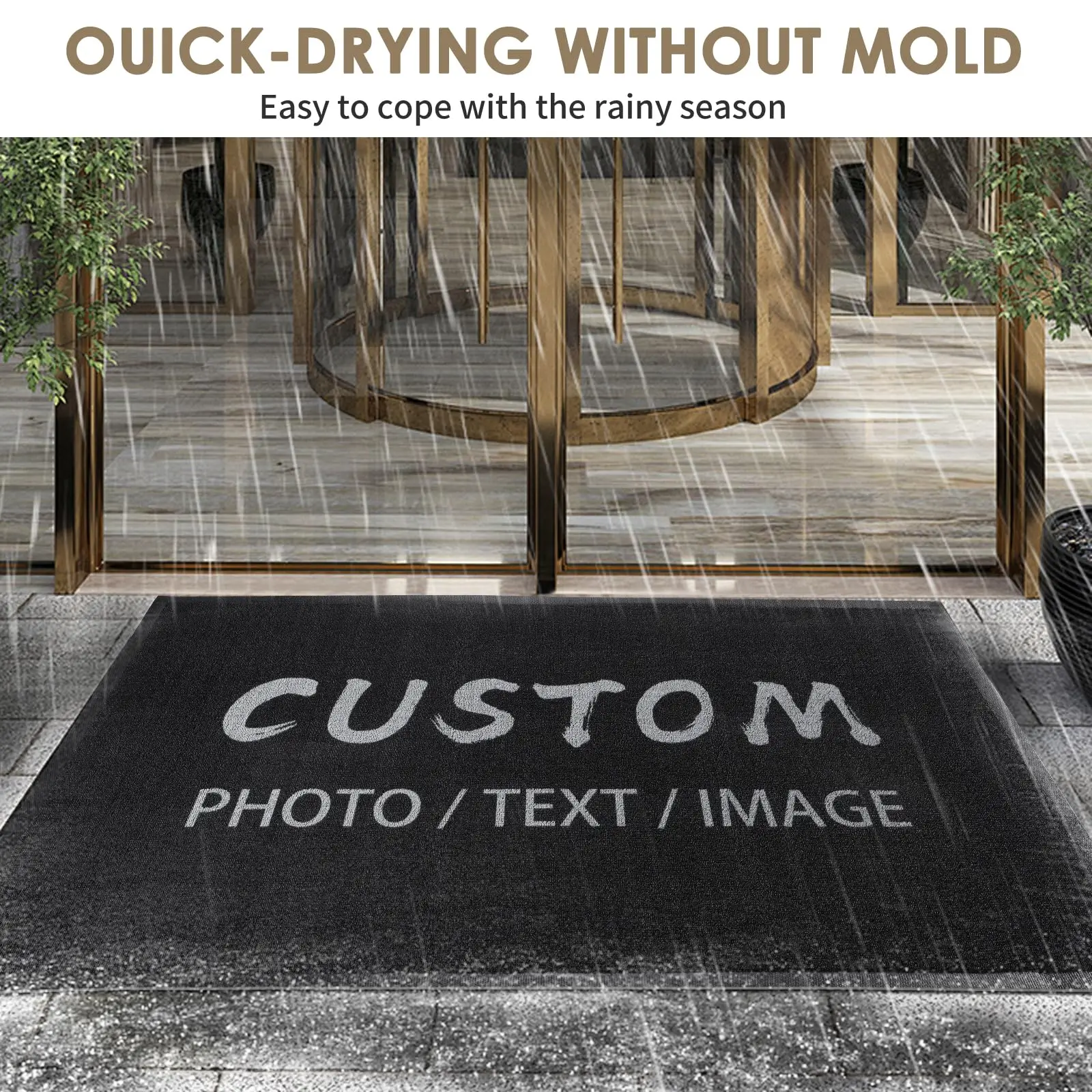Custom Foot Mat Personalized Business Mat Carpet Entrance Doormat Indoor Outdoor Anti-Slip Rug Customization Branding Logo Mats