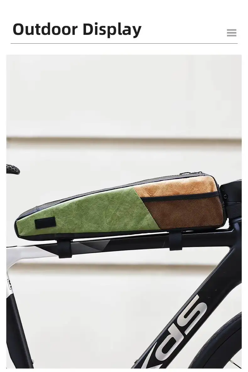 ESLNF Wasserdichte Fahrradtasche für Oberrohr, Beinfreundlich, Schlanker Stabiler Riemen, Passend für Mountainbikes und Rennräder, Leichtgewichtig, Langlebig – Detail 15