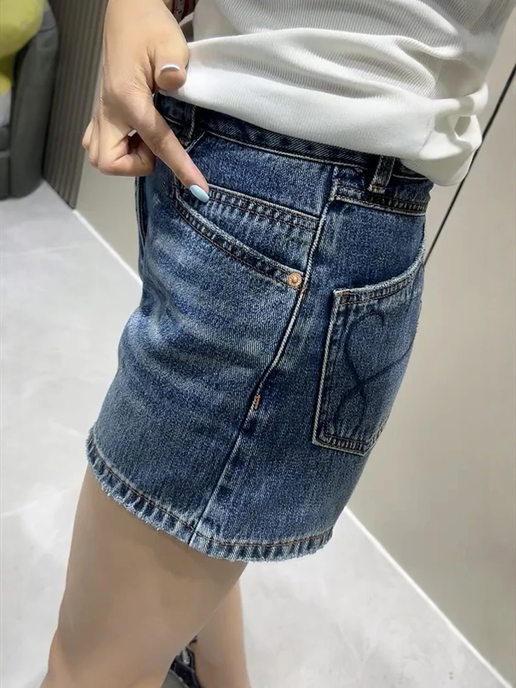 Denim shorts for women summer thin 2025 new style high waist slim commute versatile spicy girl simple A-line hot pants