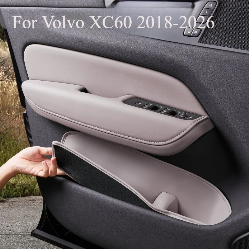

For Volvo XC60 2018-2026 Door Handle Storage Box, Front Rear Door Storage Organizer Box Travel Accessories