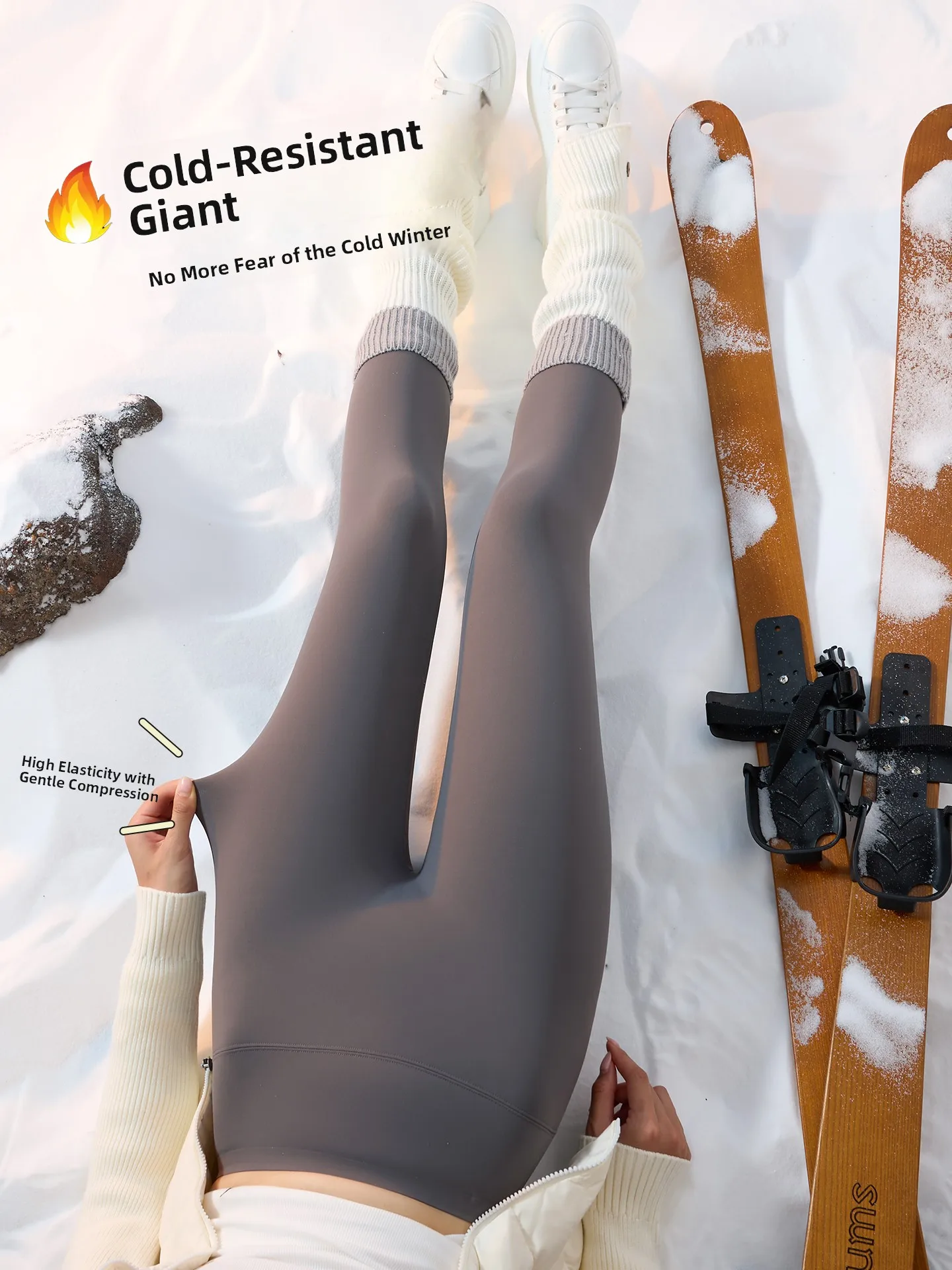 Fce feminino forrado cintura alta thiened fitn arcaskin calças inverno quente yoga bot barriga controle bootcut collants