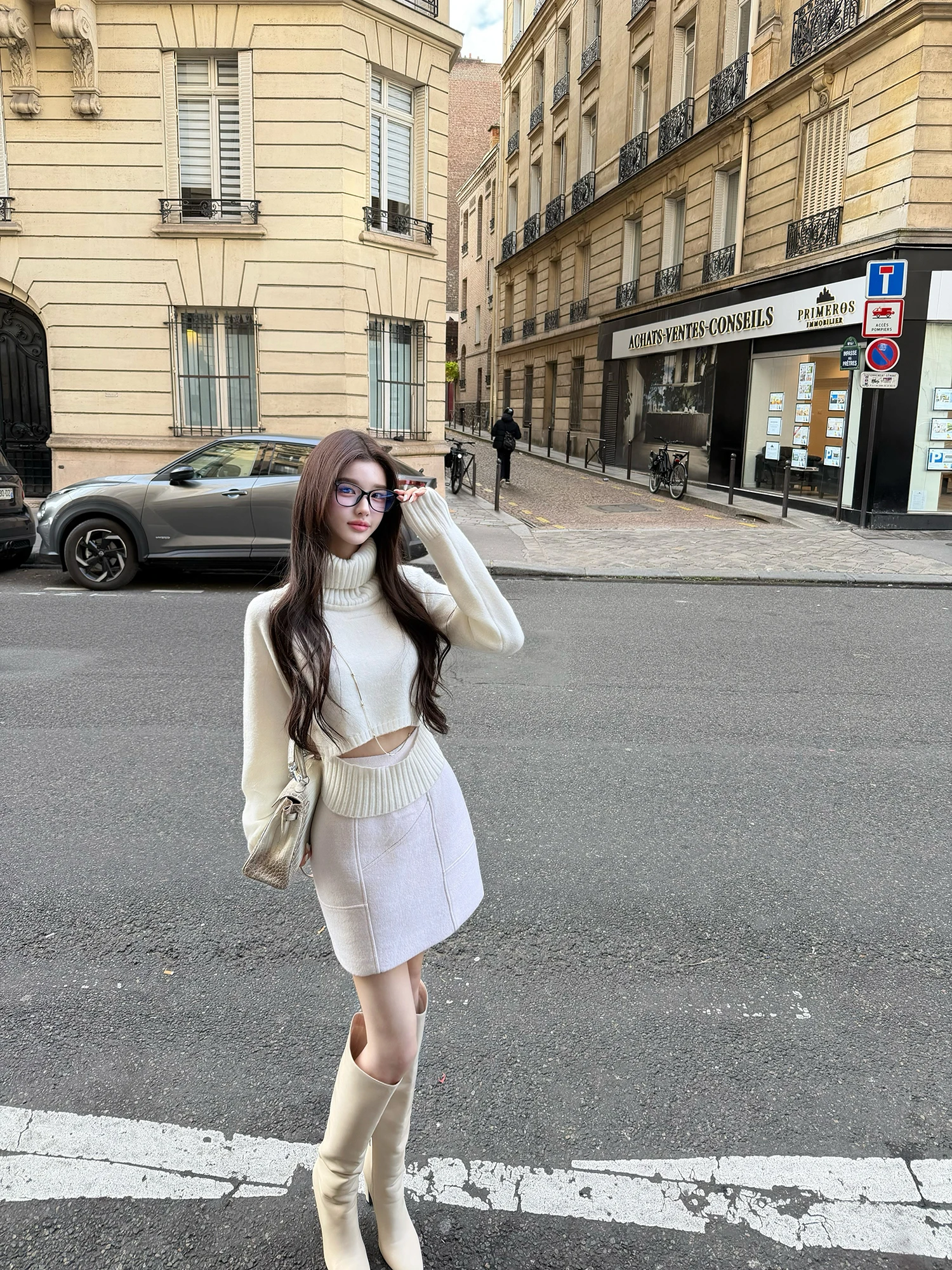 

Cloud Fluffy Hollow out Knitted Sweater High Collar ort Sle Women's Casual Faion Winter Inner Wear Viola 3K Private Label