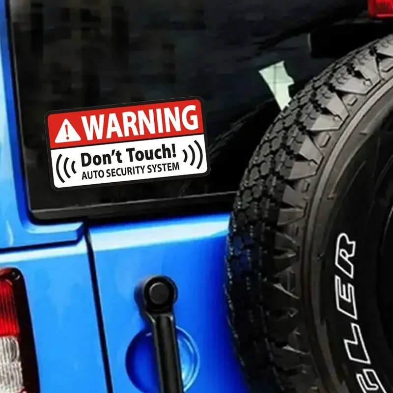 3PCS Anti Theft Warning Sticker Waterproof Vinyl Decal Do Not Touch Sign for Motorcycle Bicycle Helmet Phone Car Decor