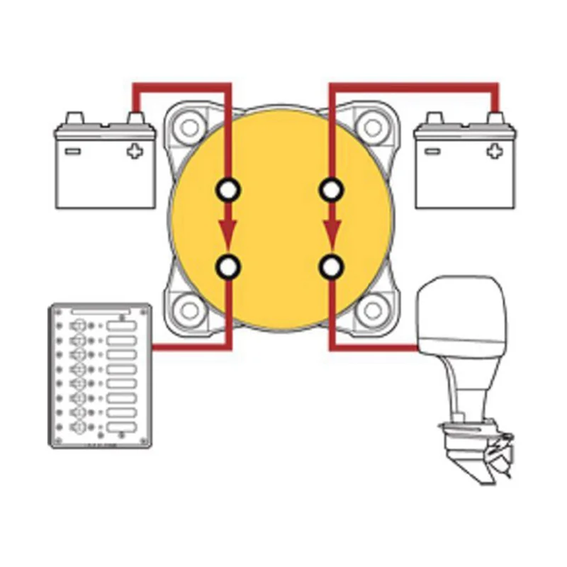 

ABRU-2X 5511E Dual Circuit Plus Battery Rotary Switch Isolators Disconnect 12V-32V 350 Amp E-Series