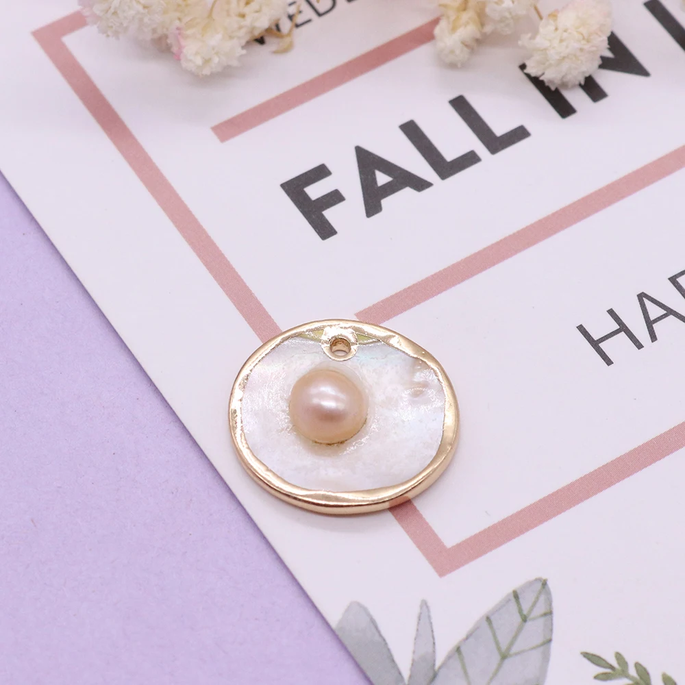 

Natural Round Pearl Shell Mother of Pearl Irregular for Trendy Jewelry Making Diy Necklace Bracelet Supply Exquisite Gifts