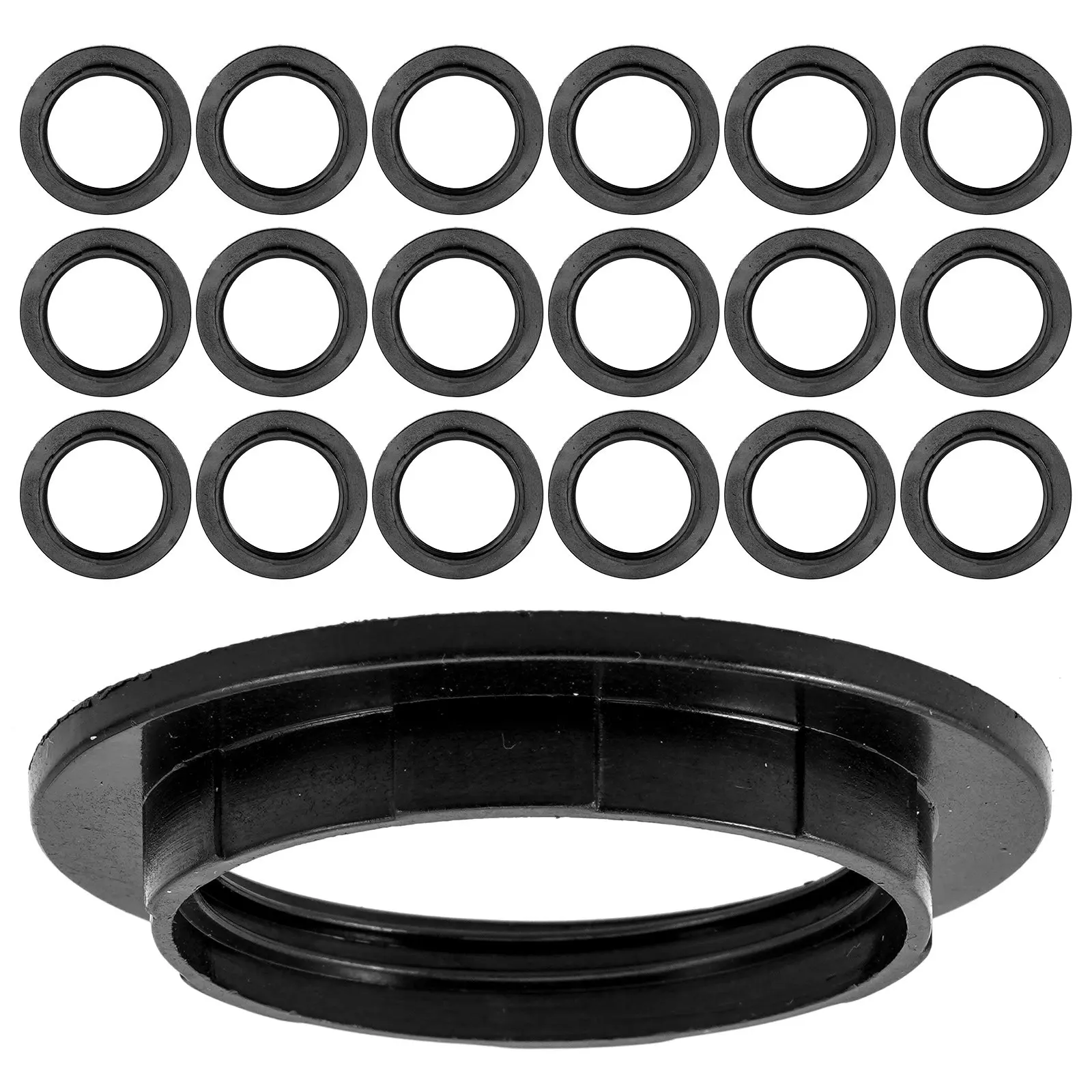 30Pcs Lamp Shade Holder Ring Medium Base E27 Plastic Shade Ring Adapter for Ceiling Light Adaptor Sconce Mounting Light Leak