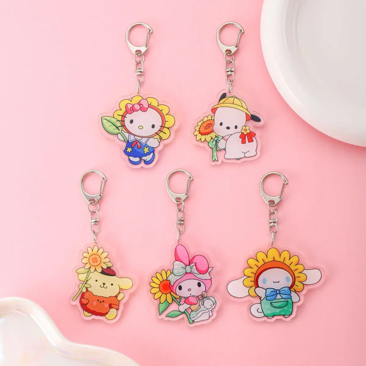 

Аниме Sanrio акриловый брелок аксессуары мультфильм забавная сумка кулон подарок милая сумка-подвеска автомобильный брелок друзья фанаты подарки