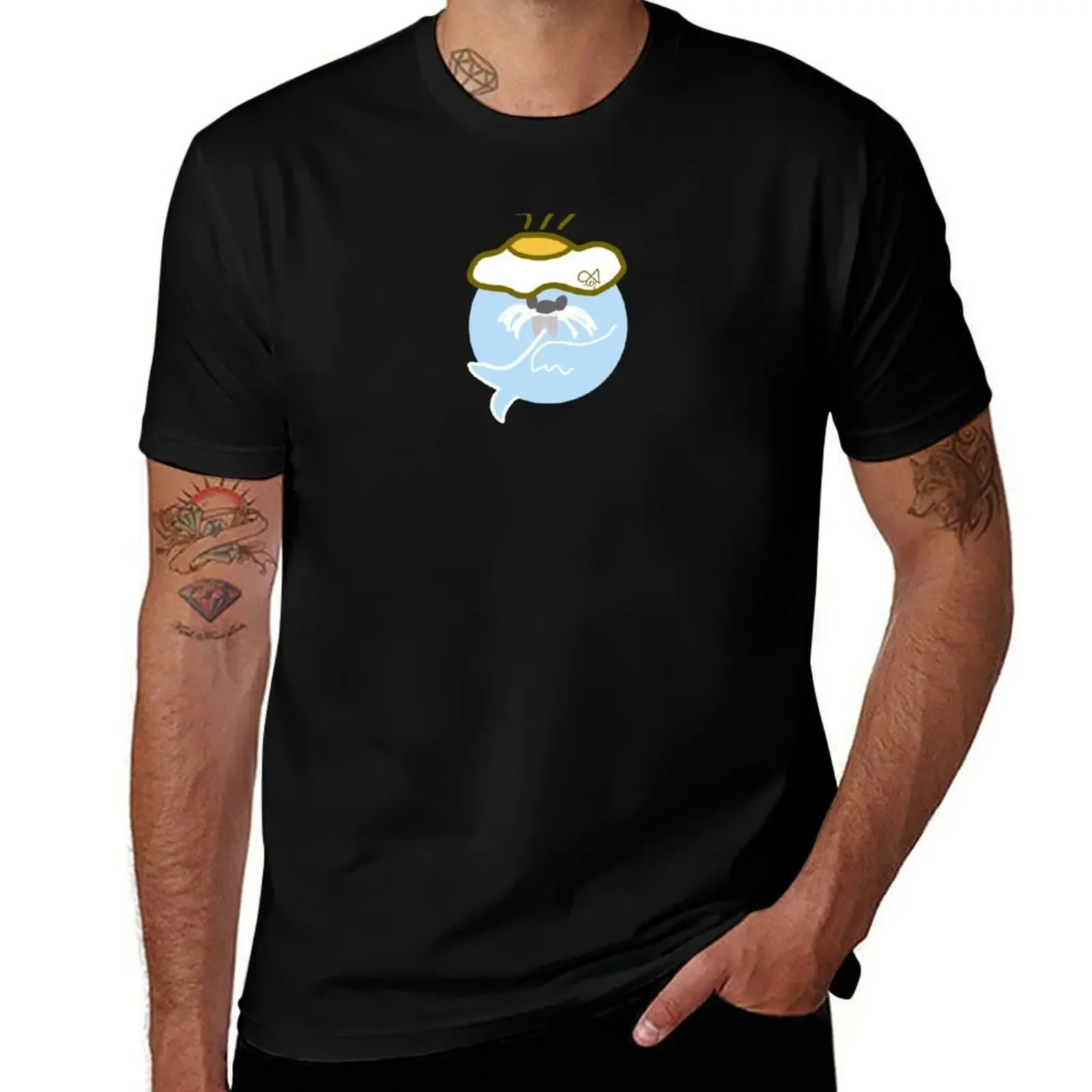

LaMaisonOfMY The Egghead Forecast: Sunny, Silly & Seriously Too Hot! WALRUS COLLECTION No.12 GOLDEN BLACK T-Shirt